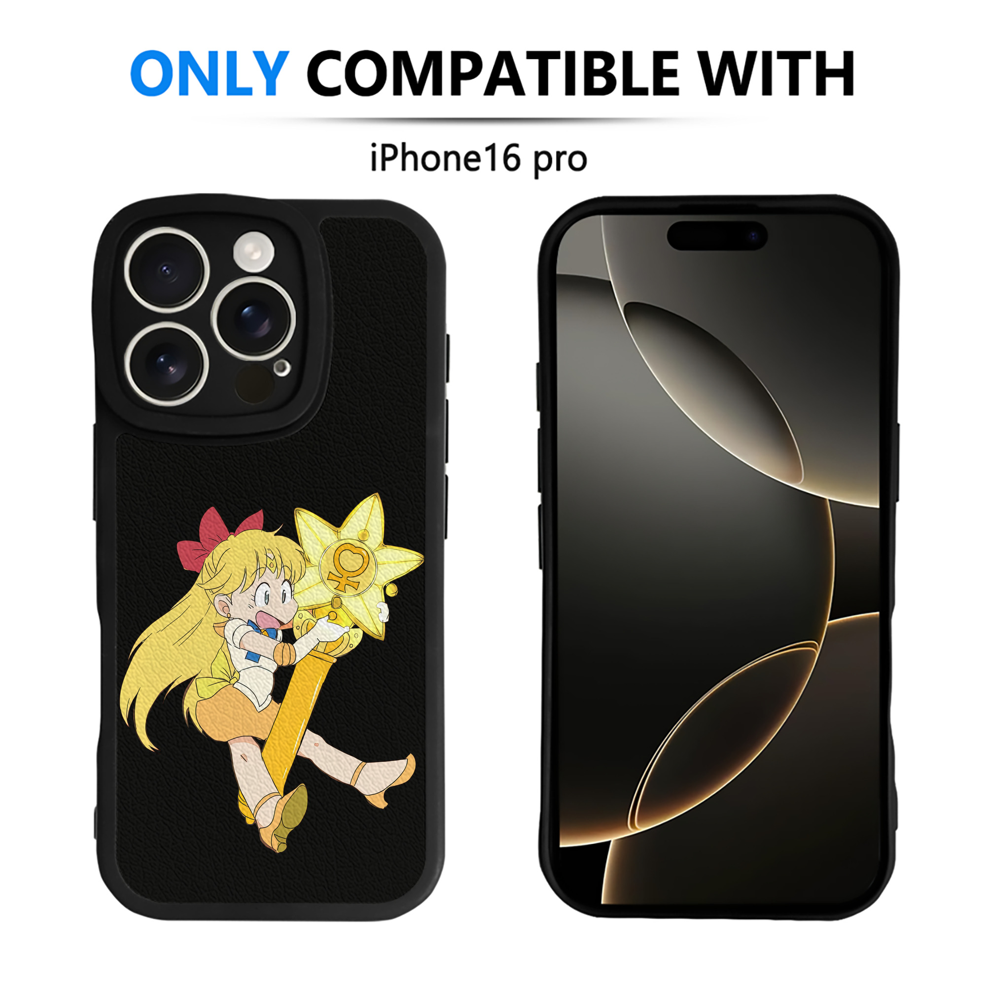 （画像用） 美少女戦士セーラームーン 愛野 美奈子 あいの みなこ Sailor Moon Aino Minako 【iPhone 16シリーズ対応】シリコンスマホケース（レザー調） 材質：シリコン